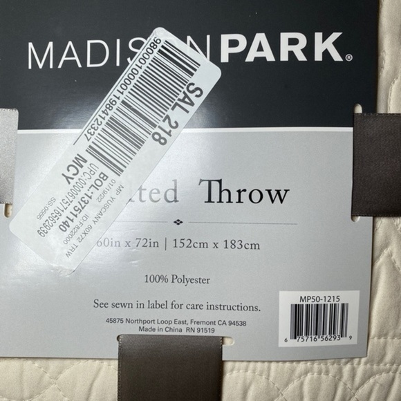MADISON Park Tuscany quilted‎ throw - Picture 4 of 4